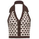 Top Vintage Coeurs Marron - Louise Vintage