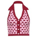 Top Vintage Coeurs Rouge - Louise Vintage
