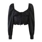 Top Vintage Noir à Lacets - Louise Vintage