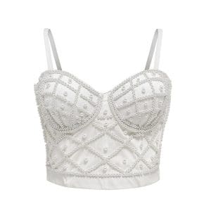 Top Vintage Strass Blanc - Louise Vintage