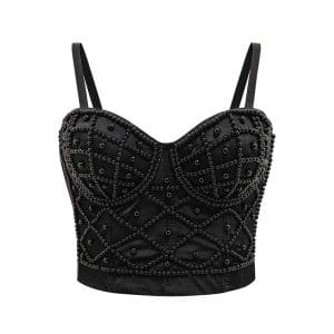 Top Vintage Strass Noir - Louise Vintage