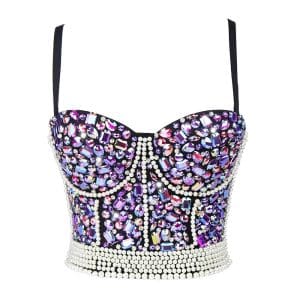 Top Vintage Strass Violet - Louise Vintage