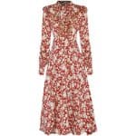 Vintage Robe Fleurie Année 40 Rouge - Louise Vintage